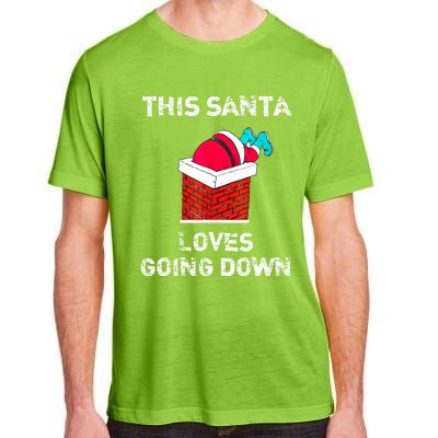 This Santa Loves Going Down Funny Christmas Adult ChromaSoft Performance T-Shirt