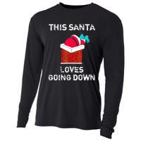 This Santa Loves Going Down Funny Christmas Cooling Performance Long Sleeve Crew