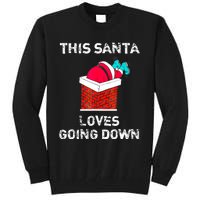 This Santa Loves Going Down Funny Christmas Tall Sweatshirt