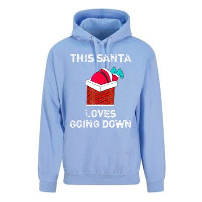 This Santa Loves Going Down Funny Christmas Unisex Surf Hoodie