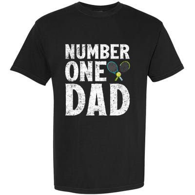 Tennis Sports Lover Number One Tennis Dad Fathers Day Gift Garment-Dyed Heavyweight T-Shirt