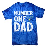 Tennis Sports Lover Number One Tennis Dad Fathers Day Gift Tie-Dye T-Shirt