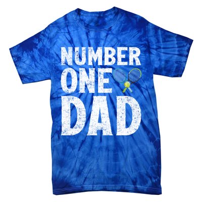 Tennis Sports Lover Number One Tennis Dad Fathers Day Gift Tie-Dye T-Shirt