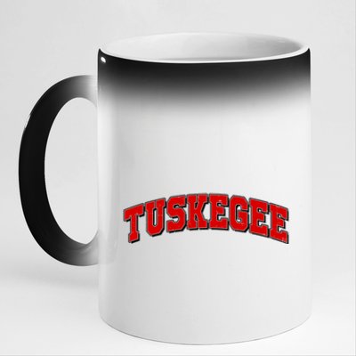 Tuskegee Sporty Logo 11oz Black Color Changing Mug