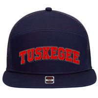 Tuskegee Sporty Logo 7 Panel Mesh Trucker Snapback Hat