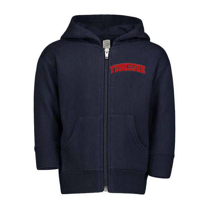 Tuskegee Sporty Logo Toddler Zip Fleece Hoodie