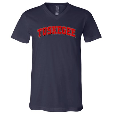 Tuskegee Sporty Logo V-Neck T-Shirt