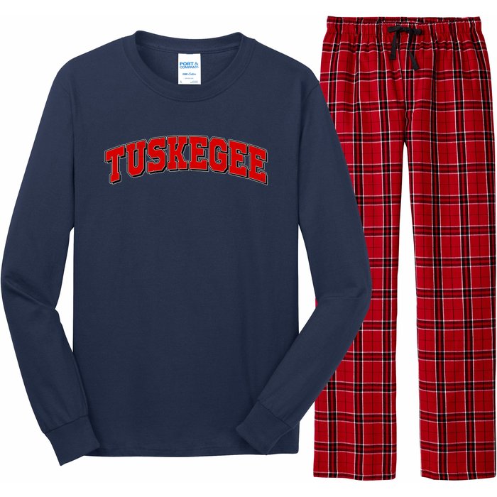 Tuskegee Sporty Logo Long Sleeve Pajama Set