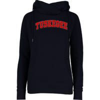 Tuskegee Sporty Logo Womens Funnel Neck Pullover Hood