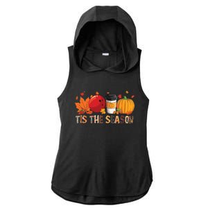 The Season Leopard Pumpkin Bowling Halloween Fall Leaf Ladies PosiCharge Tri-Blend Wicking Draft Hoodie Tank