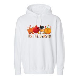 The Season Leopard Pumpkin Bowling Halloween Fall Leaf Garment-Dyed Fleece Hoodie