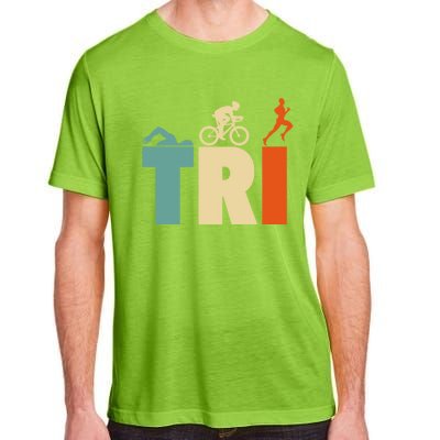 Triathlon Sport Lovers Gift Triathlon Gift Thletes Gift Adult ChromaSoft Performance T-Shirt