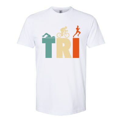 Triathlon Sport Lovers Gift Triathlon Gift Thletes Gift Softstyle® CVC T-Shirt