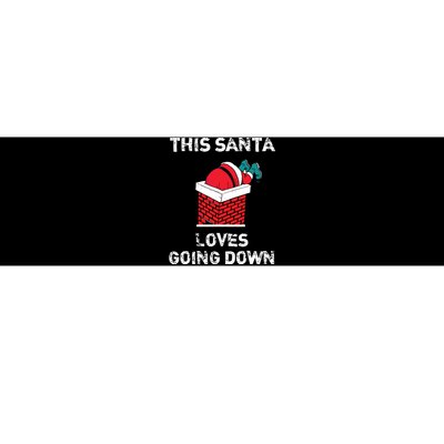 This Santa Loves Going Down Funny Christmas Bumper Sticker