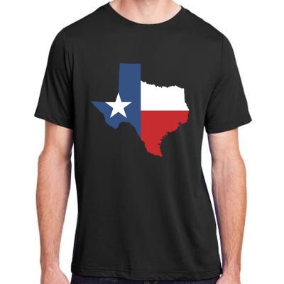 Texas State Lone Star Flag Map Adult ChromaSoft Performance T-Shirt