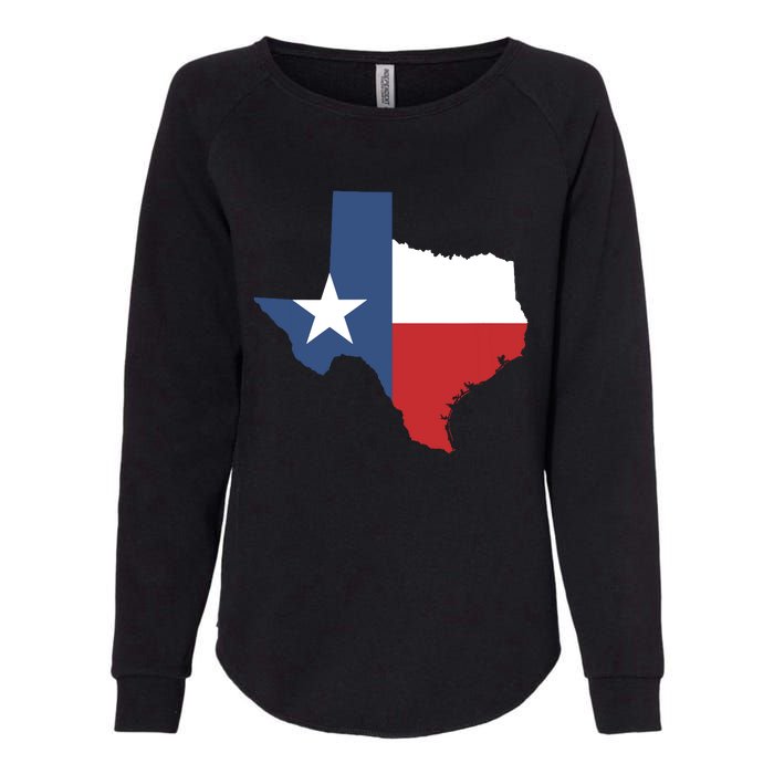 Texas State Lone Star Flag Map Womens California Wash Sweatshirt