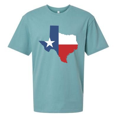 Texas State Lone Star Flag Map Sueded Cloud Jersey T-Shirt