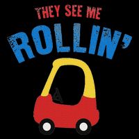 They See Me Rollin Rolling Funny Drawstring Bag