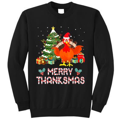 Turkey Santa Merry Thanksmas Christmas Thanksgiving Sweatshirt