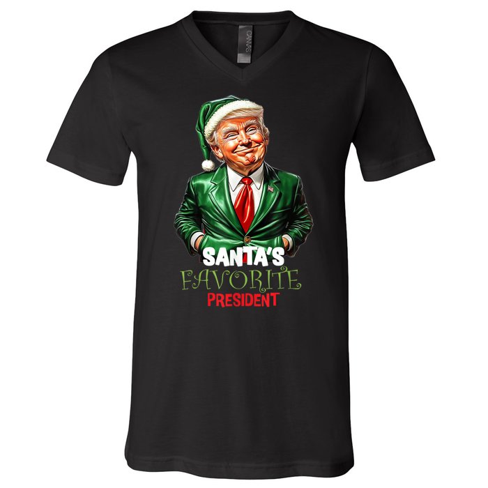 Trump Santa Mugshot Tacky V-Neck T-Shirt