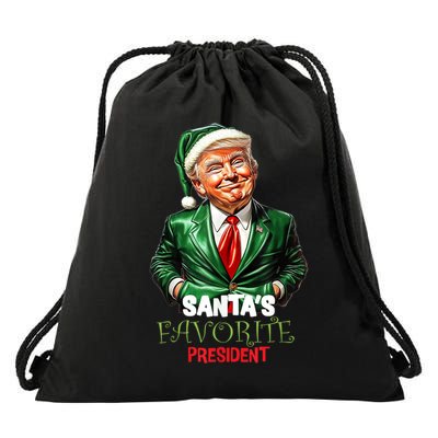 Trump Santa Mugshot Tacky Drawstring Bag