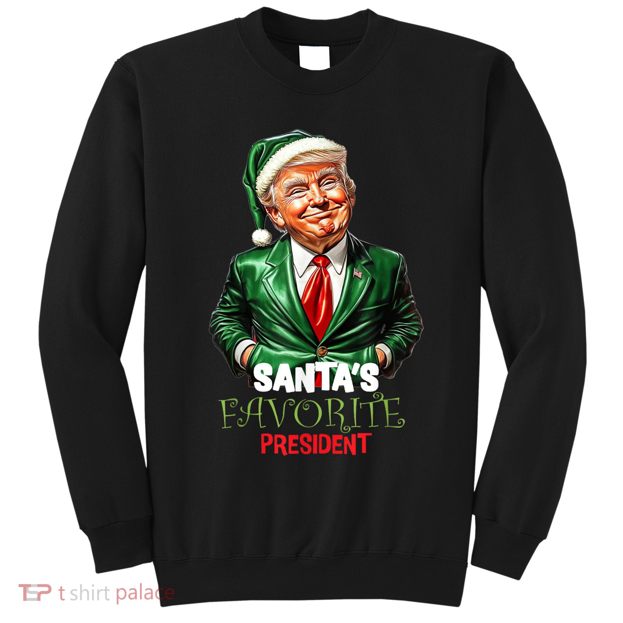 Trump Santa Mugshot Tacky Tall Sweatshirt