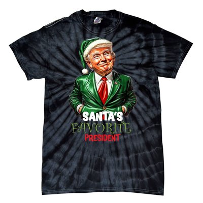 Trump Santa Mugshot Tacky Tie-Dye T-Shirt