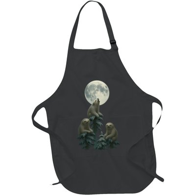 Three Sloths Moon Apron
