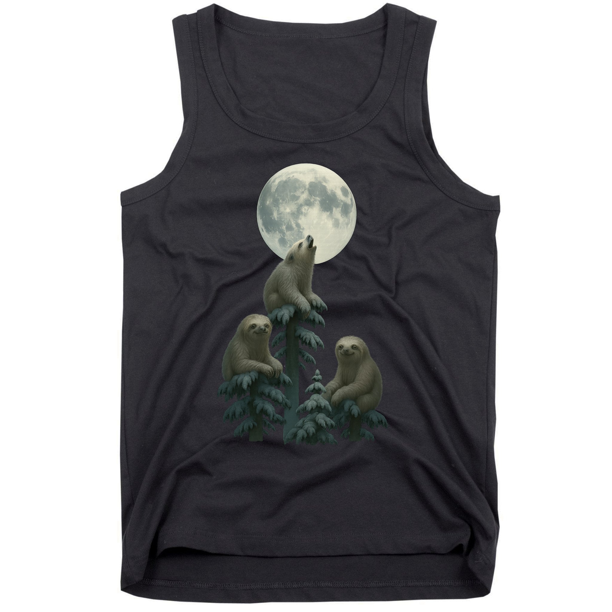 Three Sloths Moon Tank Top