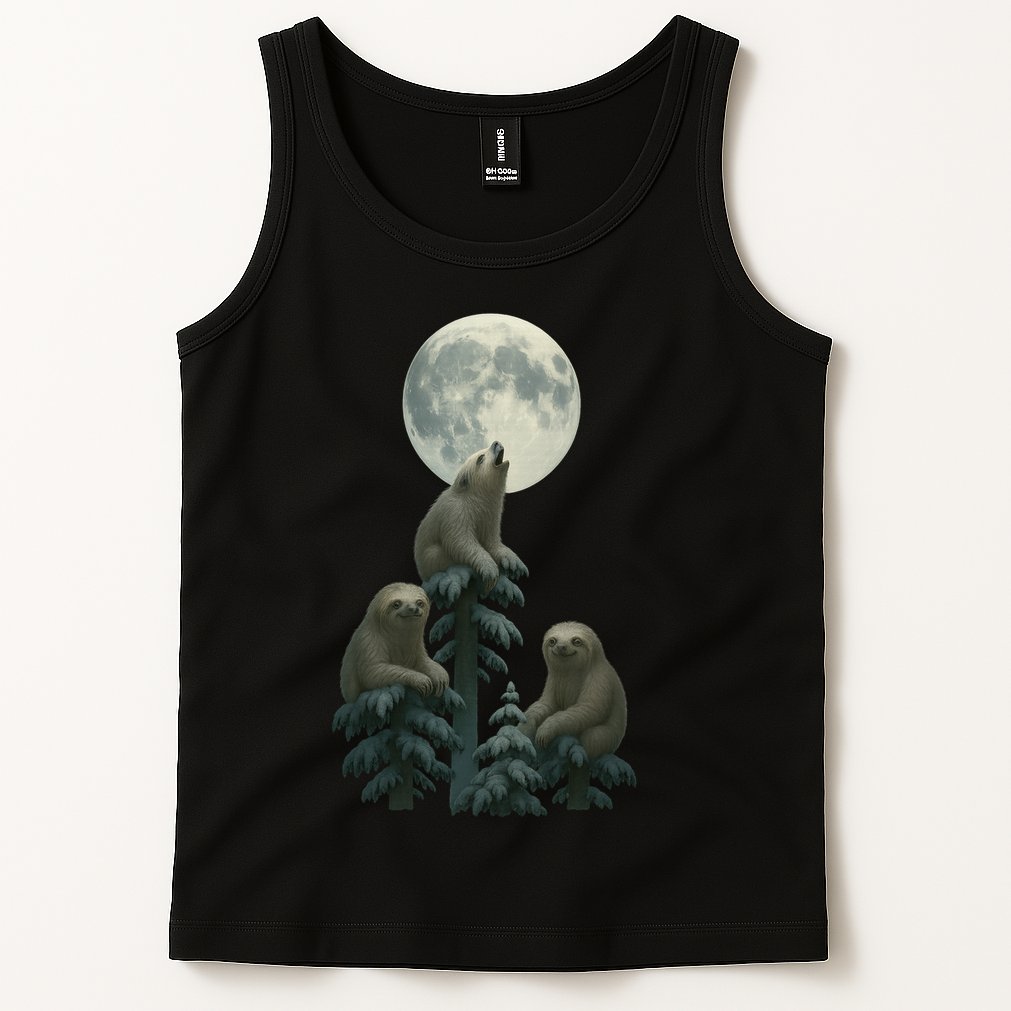 Three Sloths Moon Tank Top