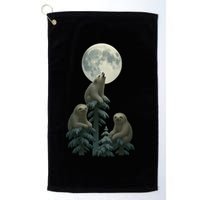 Three Sloths Moon Golf Towel