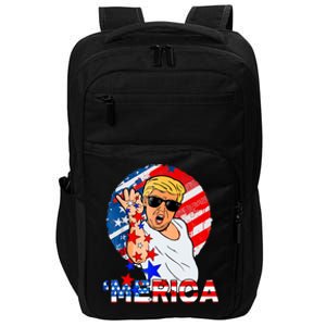 Trump Salt Merica Make USA Great Again USA Flags Boy Impact Tech Backpack