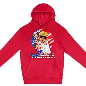 Trump Salt Merica Make USA Great Again USA Flags Boy Premium Pullover Hoodie