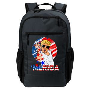 Trump Salt Merica Make USA Great Again USA Flags Boy Daily Commute Backpack