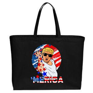 Trump Salt Merica Make USA Great Again USA Flags Boy Cotton Canvas Jumbo Tote