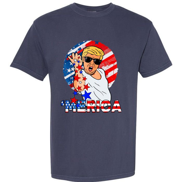 Trump Salt Merica Make USA Great Again USA Flags Boy Garment-Dyed Heavyweight T-Shirt