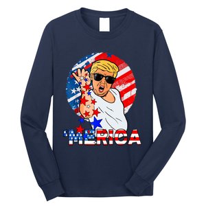 Trump Salt Merica Make USA Great Again USA Flags Boy Long Sleeve Shirt