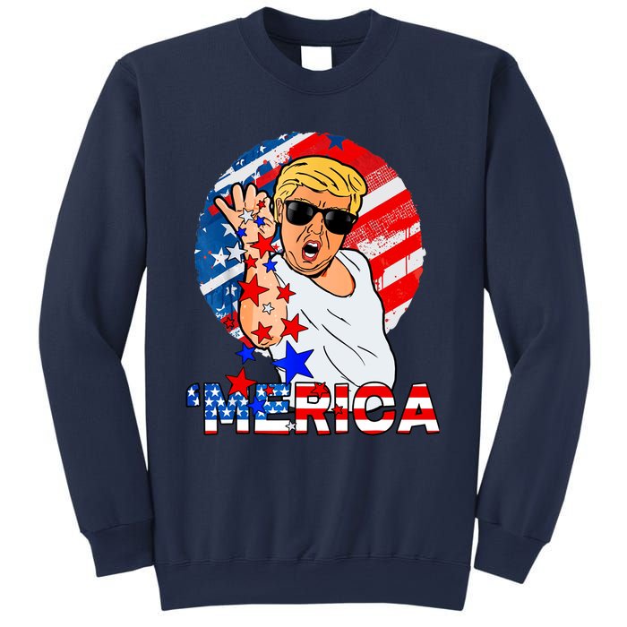 Trump Salt Merica Make USA Great Again USA Flags Boy Sweatshirt