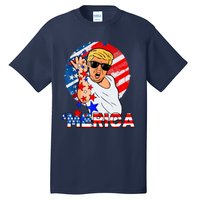 Trump Salt Merica Make USA Great Again USA Flags Boy Tall T-Shirt