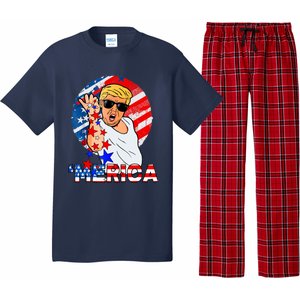 Trump Salt Merica Make USA Great Again USA Flags Boy Pajama Set