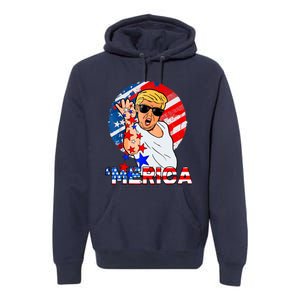 Trump Salt Merica Make USA Great Again USA Flags Boy Premium Hoodie