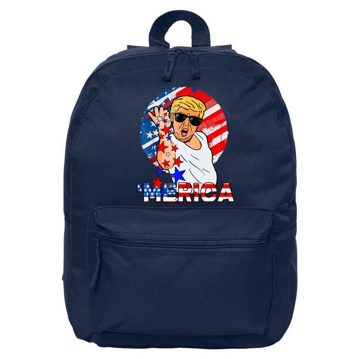 Trump Salt Merica Make USA Great Again USA Flags Boy 16 in Basic Backpack