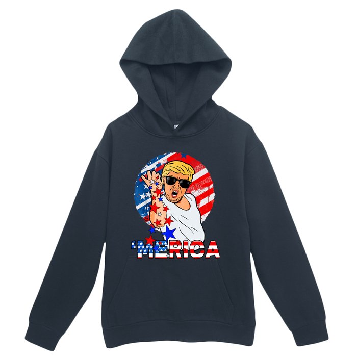 Trump Salt Merica Make USA Great Again USA Flags Boy Urban Pullover Hoodie