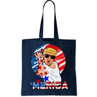 Trump Salt Merica Make USA Great Again USA Flags Boy Tote Bag