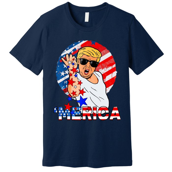 Trump Salt Merica Make USA Great Again USA Flags Boy Premium T-Shirt