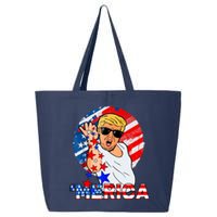 Trump Salt Merica Make USA Great Again USA Flags Boy 25L Jumbo Tote