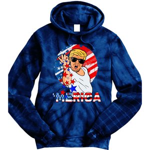 Trump Salt Merica Make USA Great Again USA Flags Boy Tie Dye Hoodie