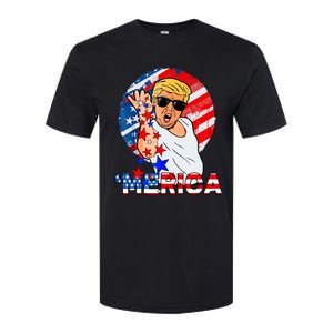 Trump Salt Merica Make USA Great Again USA Flags Boy Softstyle CVC T-Shirt