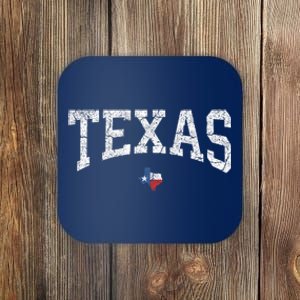 Texas State Map Flag Distressed Coaster