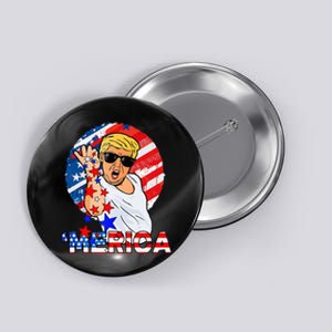 Trump Salt Merica Make USA Great Again USA Flag Button